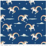 Riley Blake Designs - Unicorns and Rainbows - Unicorn Main in Navy