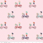 Riley Blake Designs - Vintage Market - Bike Ride in Pink
