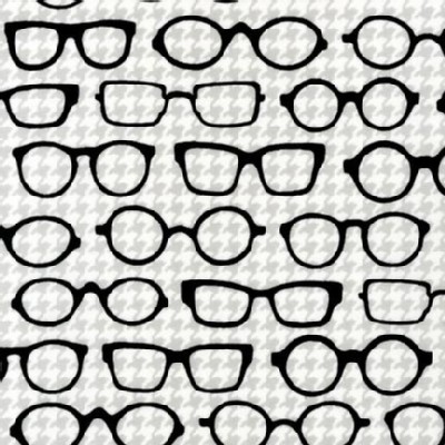 Robert Kaufman Fabrics - Fox and The Houndstooth - Glasses in Grey
