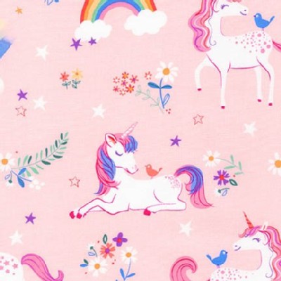 Robert Kaufman Fabrics - Happy Little Unicorns - Unicorn in Pink