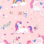 Robert Kaufman Fabrics - Happy Little Unicorns - Unicorn in Pink