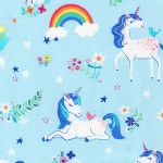 Robert Kaufman Fabrics - Happy Little Unicorns - Unicorn in Blue