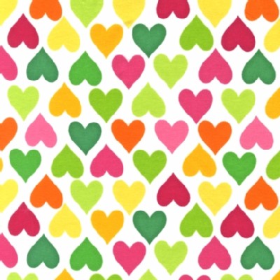 Robert Kaufman Fabrics - Laguna Jersey Prints - Heart in Spring