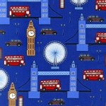 Robert Kaufman Fabrics - Next Stop London - Tower in Blue