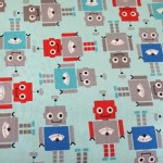 Robert Kaufman Fabrics - RK Kids - Robots in Blue