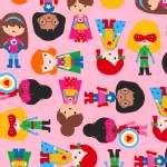 Robert Kaufman Fabrics - Super Kids - Adventure in Pink