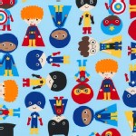 Robert Kaufman Fabrics - Super Kids - Adventure in Blue