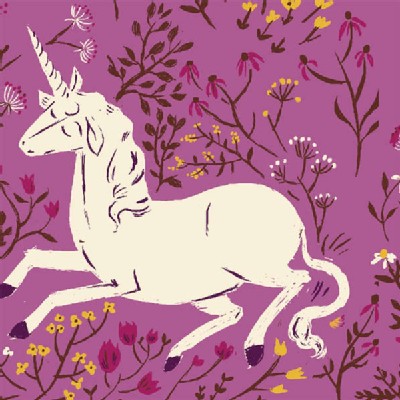 Windham Fabrics - Far Far Away - Unicorn in Purple